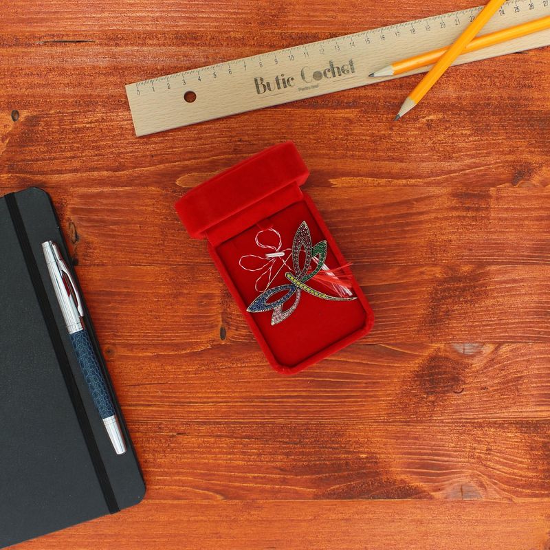 Market - Cadouri - Martisoare - Martisor Brosa, Buticcochet, din metal, Libelula, 6x5 cm, Multicolor - MR566 - Infinity.ro