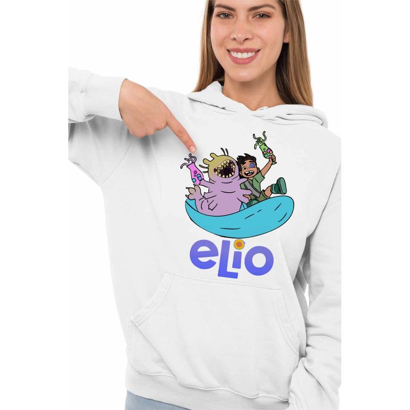 Fashion, accesorii si bijuterii - Femei - Imbracaminte femei - Hanorace femei - Hanorac Femei Elio Glordon Glorp, alb, marime 2XL - Infinity.ro