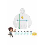 Fashion, accesorii si bijuterii - Femei - Imbracaminte femei - Hanorace femei - Hanorac Femei Emoji Smile Topit, alb, marime 2XL - Infinity.ro
