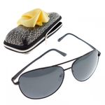 Fashion, accesorii si bijuterii - Barbati - Accesorii barbati - Ochelari de soare barbati - Ochelari de soare, barbati, Negrii, rama metalica, lentila gri polarizata - OCS263 - Infinity.ro