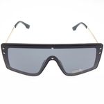 Fashion, accesorii si bijuterii - Femei - Accesorii femei - Ochelari de soare femei - Ochelari de soare, Unisex, Fashion, Negru cu detalii aurii, lentila gri - OCS322 - Infinity.ro