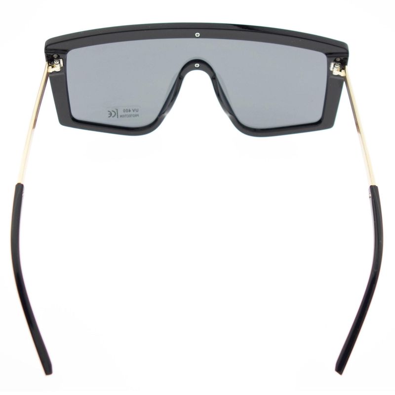 Fashion, accesorii si bijuterii - Femei - Accesorii femei - Ochelari de soare femei - Ochelari de soare, Unisex, Fashion, Negru cu detalii aurii, lentila gri - OCS322 - Infinity.ro