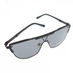 Fashion, accesorii si bijuterii - Femei - Accesorii femei - Ochelari de soare femei - Ochelari de soare, Unisex, Fashion, Negru cu rama metalica, lentila gri - OCS324 - Infinity.ro