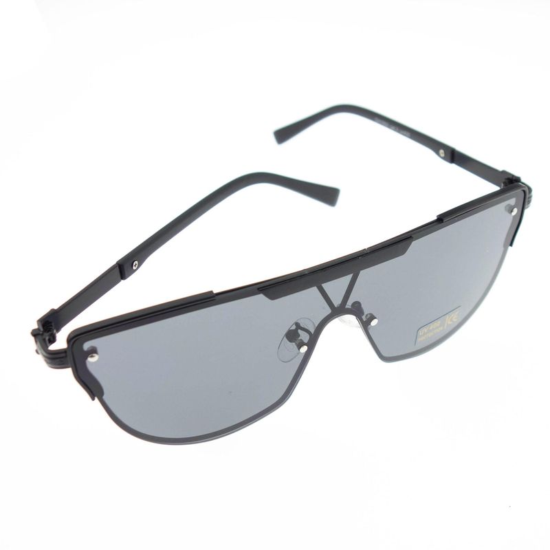 Fashion, accesorii si bijuterii - Femei - Accesorii femei - Ochelari de soare femei - Ochelari de soare, Unisex, Fashion, Negru cu rama metalica, lentila gri - OCS324 - Infinity.ro