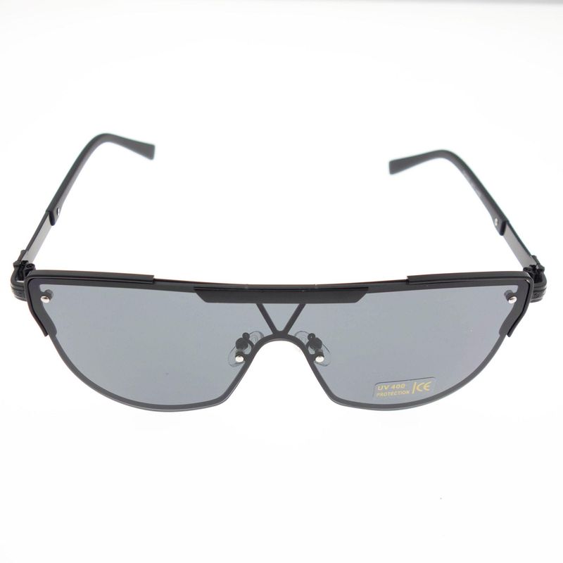 Fashion, accesorii si bijuterii - Femei - Accesorii femei - Ochelari de soare femei - Ochelari de soare, Unisex, Fashion, Negru cu rama metalica, lentila gri - OCS324 - Infinity.ro