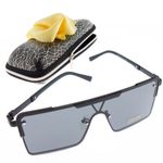 Fashion, accesorii si bijuterii - Femei - Accesorii femei - Ochelari de soare femei - Ochelari de soare, Unisex, Fashion, Negru cu rama metalica, lentila gri - OCS325 - Infinity.ro