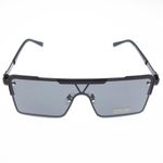 Fashion, accesorii si bijuterii - Femei - Accesorii femei - Ochelari de soare femei - Ochelari de soare, Unisex, Fashion, Negru cu rama metalica, lentila gri - OCS325 - Infinity.ro