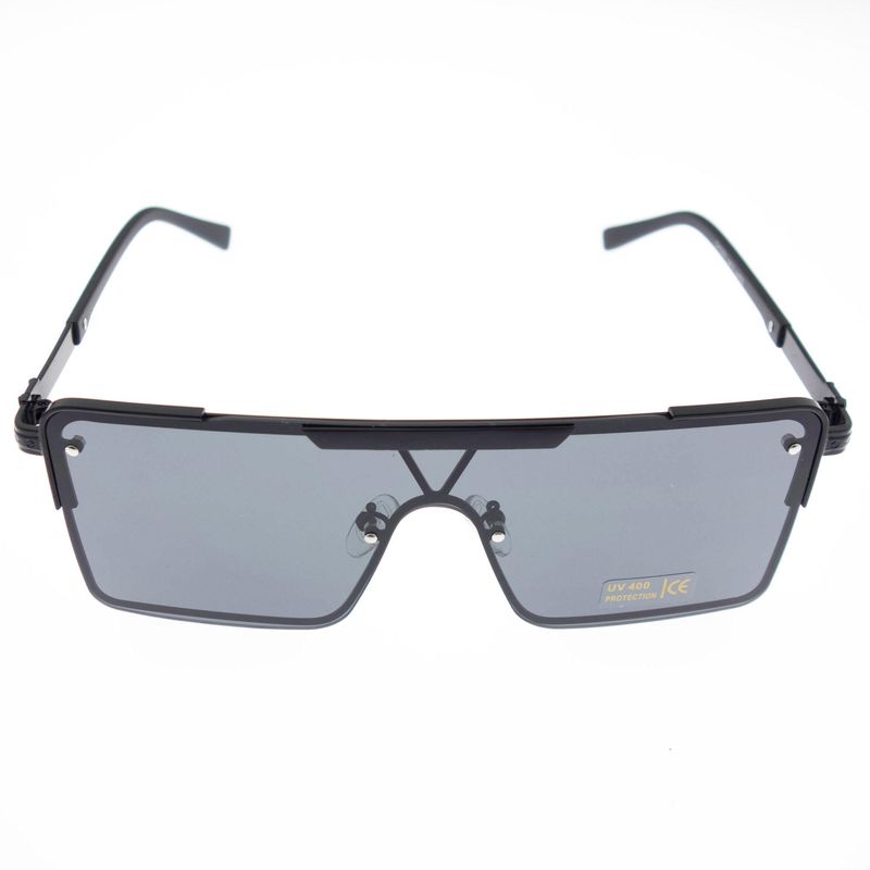 Fashion, accesorii si bijuterii - Femei - Accesorii femei - Ochelari de soare femei - Ochelari de soare, Unisex, Fashion, Negru cu rama metalica, lentila gri - OCS325 - Infinity.ro