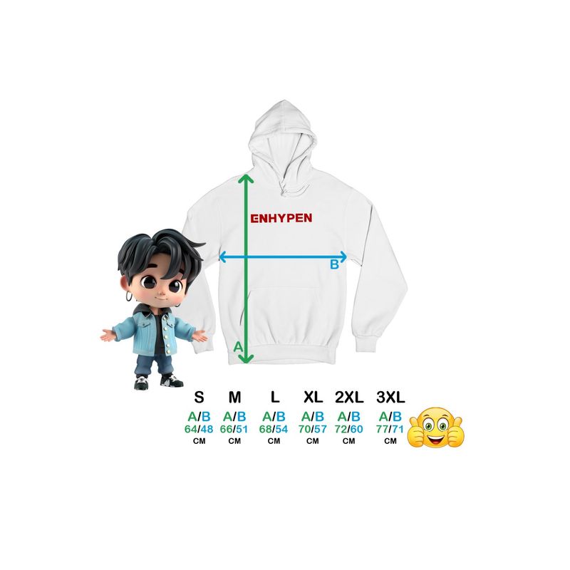 Fashion, accesorii si bijuterii - Femei - Imbracaminte femei - Hanorace femei - Hanorac Femei Enhypen Cool Kpop Merch, alb, marime 2XL - Infinity.ro