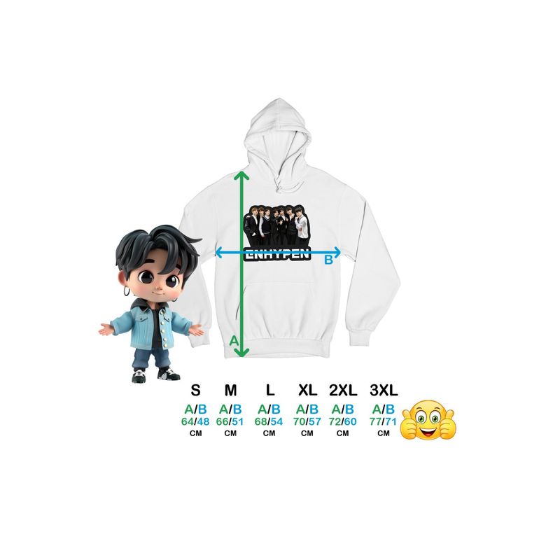 Fashion, accesorii si bijuterii - Femei - Imbracaminte femei - Hanorace femei - Hanorac Femei Enhypen All Gang Kpop Merch, alb, marime 2XL - Infinity.ro