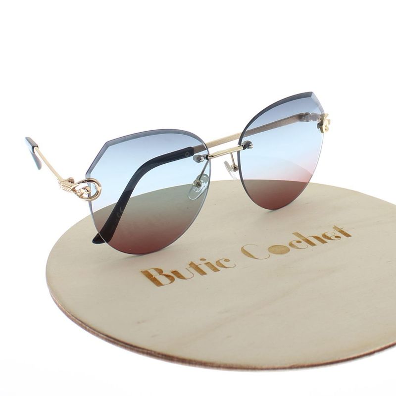 Fashion, accesorii si bijuterii - Femei - Accesorii femei - Ochelari de soare femei - Ochelari de soare, Buticcochet, Dama, fara rama, lentila albastra degrade - OCS377 - Infinity.ro