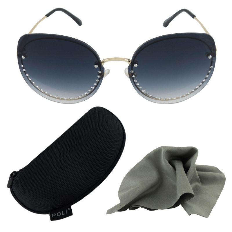 Fashion, accesorii si bijuterii - Femei - Accesorii femei - Ochelari de soare femei - Ochelari de soare, cu pietricele, Gri degrade, de dama, model fashion, OCS206 - Infinity.ro