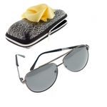 Fashion, accesorii si bijuterii - Femei - Accesorii femei - Ochelari de soare femei - Ochelari de soare, unisex, Negrii, rama metalica, lentila gri polarizata - OCS264 - Infinity.ro