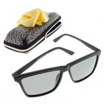 Fashion, accesorii si bijuterii - Femei - Accesorii femei - Ochelari de soare femei - Ochelari de soare, unisex, Negru mat, lentila gri polarizata - OCS269 - Infinity.ro