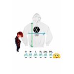 Fashion, accesorii si bijuterii - Femei - Imbracaminte femei - Hanorace femei - Hanorac Femei EXO Kpop Merch, alb, marime 2XL - Infinity.ro