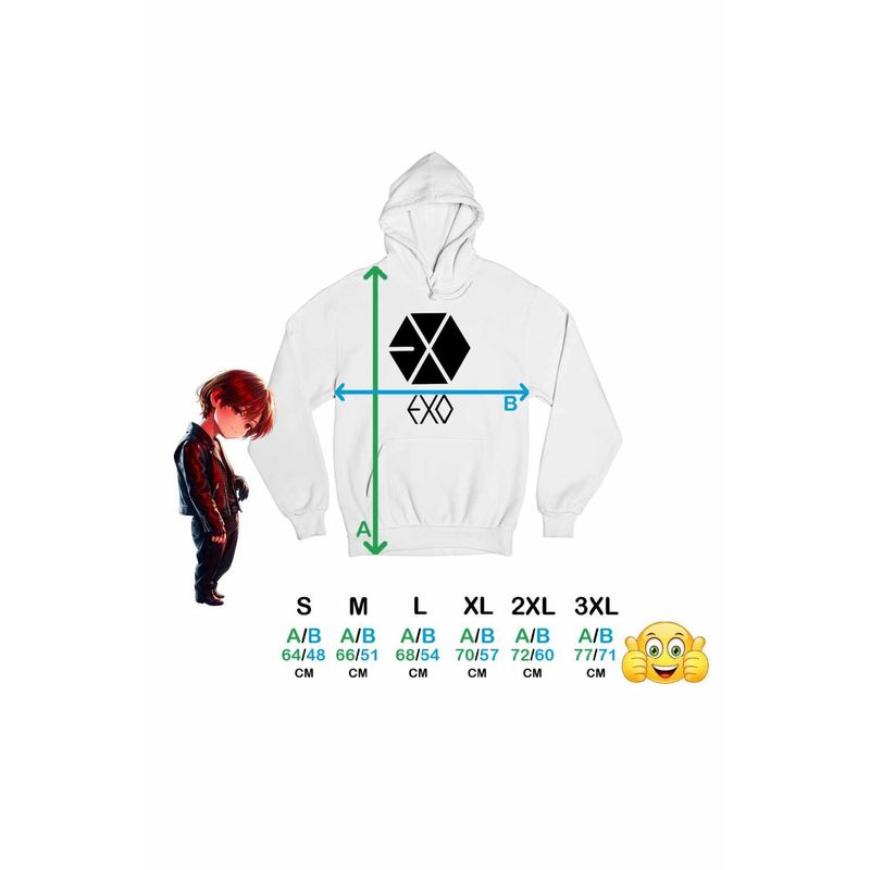 Fashion, accesorii si bijuterii - Femei - Imbracaminte femei - Hanorace femei - Hanorac Femei EXO Kpop Merch, alb, marime 2XL - Infinity.ro