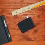 Fashion, accesorii si bijuterii - Femei - Accesorii femei - Portofele femei - Port card, din piele naturala, Buticcochet, 11x8x1 cm, Negru - PR1027 - Infinity.ro