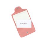 Fashion, accesorii si bijuterii - Femei - Accesorii femei - Portofele femei - Port card, din piele naturala, ButicCochet, 10 x 7 cm, Roz pal - PR743 - Infinity.ro