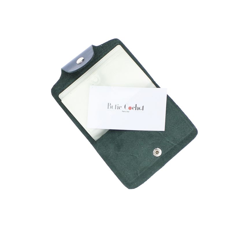 Fashion, accesorii si bijuterii - Femei - Accesorii femei - Portofele femei - Port card, din piele naturala, ButicCochet, 10 x 7 cm, Albastru - PR747 - Infinity.ro
