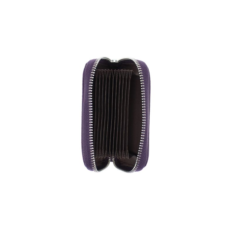 Fashion, accesorii si bijuterii - Femei - Accesorii femei - Portofele femei - Port card, unisex, din piele naturala, ButicCochet, 11 x 7.5 cm, Mov - PR755 - Infinity.ro