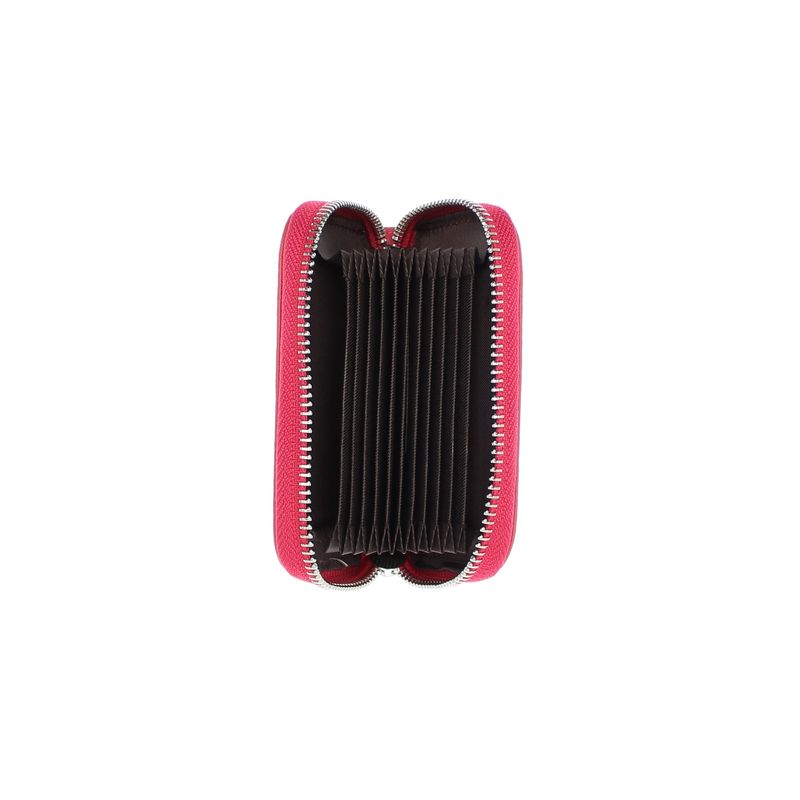 Fashion, accesorii si bijuterii - Femei - Accesorii femei - Portofele femei - Port card, unisex, din piele naturala, ButicCochet, 11 x 7.5 cm, Fucsia - PR752 - Infinity.ro
