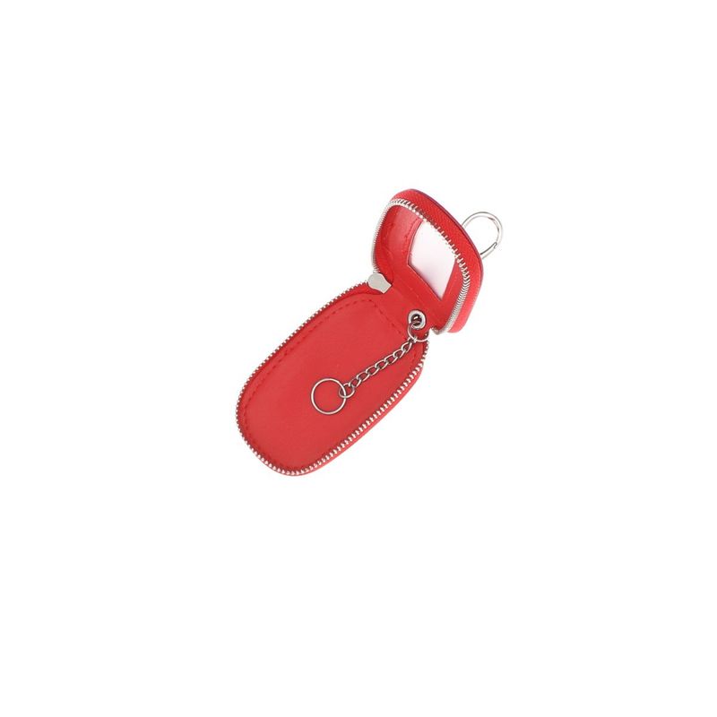 Fashion, accesorii si bijuterii - Femei - Accesorii femei - Portofele femei - Port chei, din piele naturala, Buticcochet, 9x5x2 cm, Rosu - PR1078 - Infinity.ro