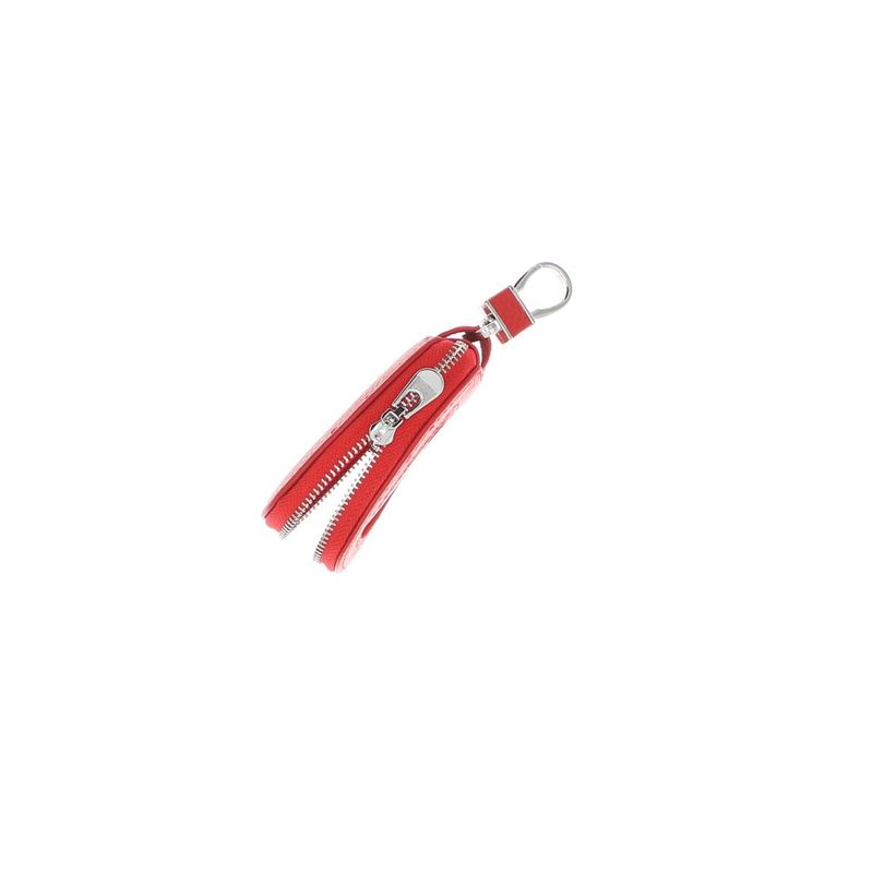 Fashion, accesorii si bijuterii - Femei - Accesorii femei - Portofele femei - Port chei, din piele naturala, Buticcochet, 9x5x2 cm, Rosu - PR1078 - Infinity.ro