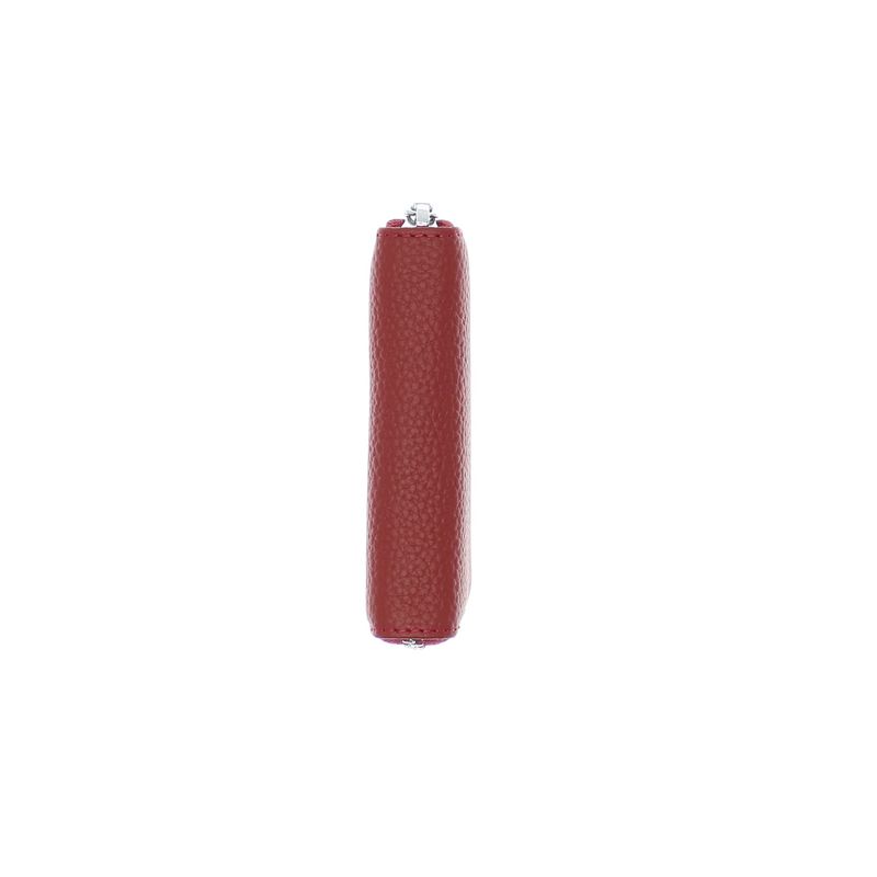 Fashion, accesorii si bijuterii - Femei - Accesorii femei - Portofele femei - Port card, unisex, din piele naturala, ButicCochet, 11 x 7.5 cm, Visiniu - PR762 - Infinity.ro