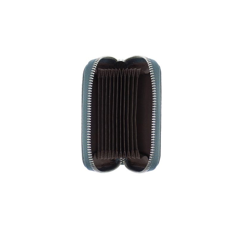 Fashion, accesorii si bijuterii - Femei - Accesorii femei - Portofele femei - Port card, unisex, din piele naturala, ButicCochet, 11 x 7.5 cm, Turcoaz inchis - PR761 - Infinity.ro