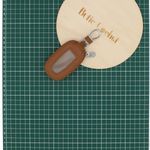 Fashion, accesorii si bijuterii - Femei - Accesorii femei - Portofele femei - Port chei, din piele naturala, Buticcochet, 9x5x2 cm, Maro deschis - PR1082 - Infinity.ro