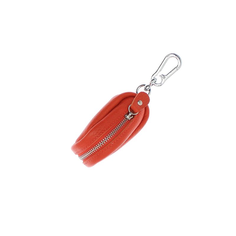 Fashion, accesorii si bijuterii - Femei - Accesorii femei - Portofele femei - Port chei, din piele naturala, ButicCochet, 11x5 cm, Corai - PR996 - Infinity.ro