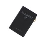 Fashion, accesorii si bijuterii - Femei - Accesorii femei - Portofele femei - Port pasaport, din piele ecologica, Buticcochet, 17x11x1 cm, Negru - PR1039 - Infinity.ro
