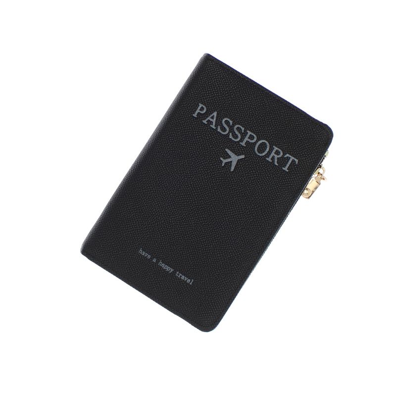 Fashion, accesorii si bijuterii - Femei - Accesorii femei - Portofele femei - Port pasaport, din piele ecologica, Buticcochet, 17x11x1 cm, Negru - PR1039 - Infinity.ro