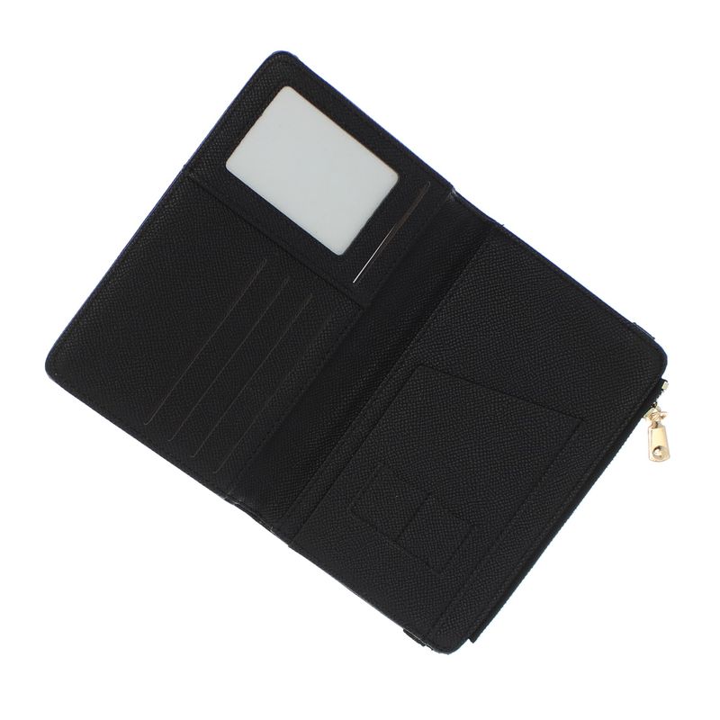 Fashion, accesorii si bijuterii - Femei - Accesorii femei - Portofele femei - Port pasaport, din piele ecologica, Buticcochet, 17x11x1 cm, Negru - PR1039 - Infinity.ro