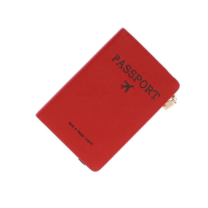 Fashion, accesorii si bijuterii - Femei - Accesorii femei - Portofele femei - Port pasaport, din piele ecologica, Buticcochet, 17x11x1 cm, Rosu - PR1040 - Infinity.ro