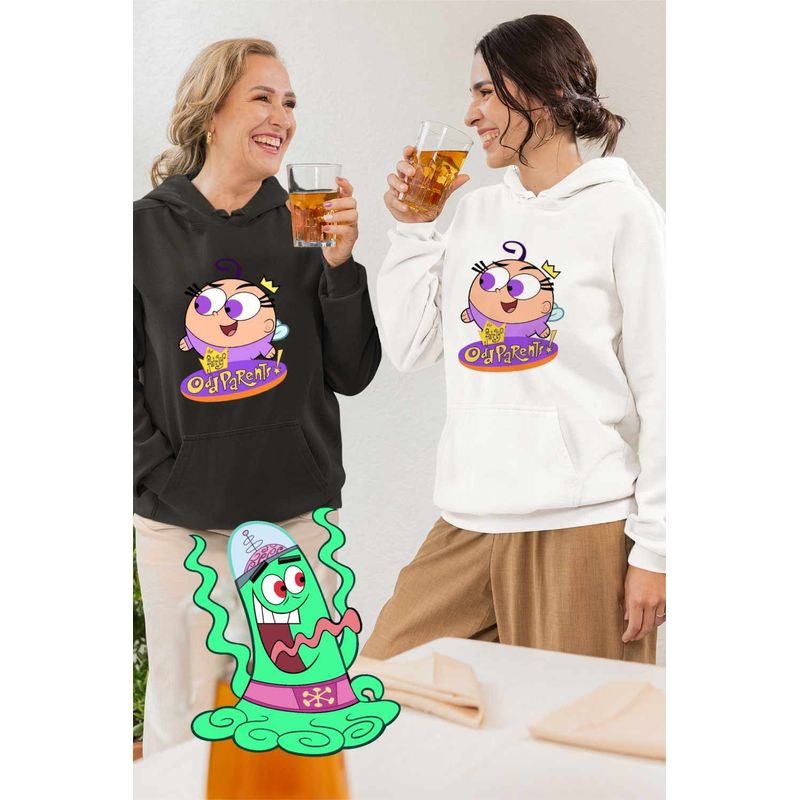 Fashion, accesorii si bijuterii - Femei - Imbracaminte femei - Hanorace femei - Hanorac Femei Fairly Odd Parents Poof Wanda Cosmo Nasii mei Vrajitori, alb, marime 2XL - Infinity.ro