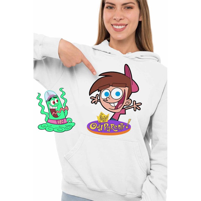 Fashion, accesorii si bijuterii - Femei - Imbracaminte femei - Hanorace femei - Hanorac Femei Fairly Odd Parents Timmy Turner Nasii mei Vrajitori, alb, marime 2XL - Infinity.ro