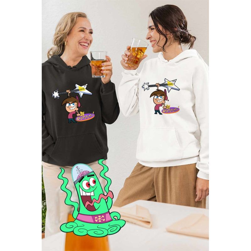 Fashion, accesorii si bijuterii - Femei - Imbracaminte femei - Hanorace femei - Hanorac Femei Fairly Odd Parents Timmy Turner Chitara Nasii mei Vrajitori, alb, marime 2XL - Infinity.ro