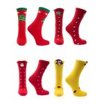 Fashion, accesorii si bijuterii - Femei - Lenjerie si pijamale femei - Sosete si ciorapi femei - Set cadou, unisex, 4 sosete fara cusatura, 95%bumbac 5% elastan, marime 36-41, motive de Craciun - SCR306 - Infinity.ro