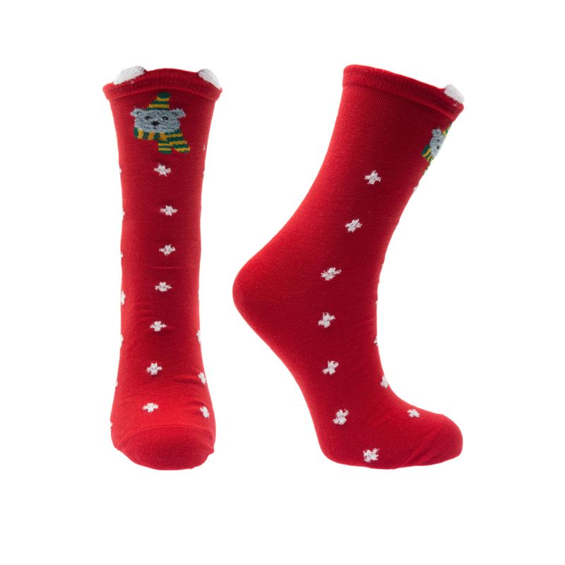 Fashion, accesorii si bijuterii - Femei - Lenjerie si pijamale femei - Sosete si ciorapi femei - Set cadou, unisex, 4 sosete fara cusatura, 95%bumbac 5% elastan, marime 36-41, motive de Craciun - SCR306 - Infinity.ro
