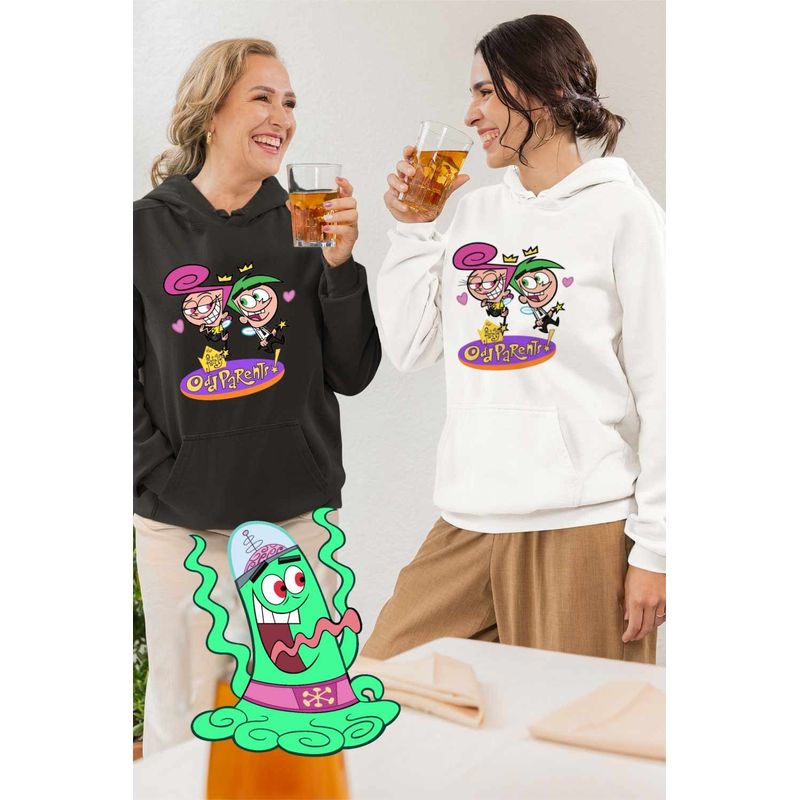 Fashion, accesorii si bijuterii - Femei - Imbracaminte femei - Hanorace femei - Hanorac Femei Fairly Odd Parents Wanda Cosmo Nasii mei Vrajitori, alb, marime 2XL - Infinity.ro