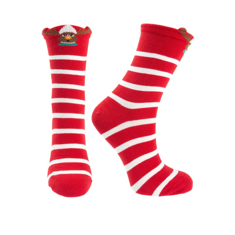 Fashion, accesorii si bijuterii - Femei - Lenjerie si pijamale femei - Sosete si ciorapi femei - Set unisex, 4 sosete fara cusatura, 95%bumbac 5% elastan, marime 36-41, motive de Craciun - SCR348 - Infinity.ro