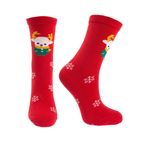 Fashion, accesorii si bijuterii - Femei - Lenjerie si pijamale femei - Sosete si ciorapi femei - Set unisex, 4 sosete fara cusatura, 95%bumbac 5% elastan, marime 36-41, motive de Craciun - SCR351 - Infinity.ro