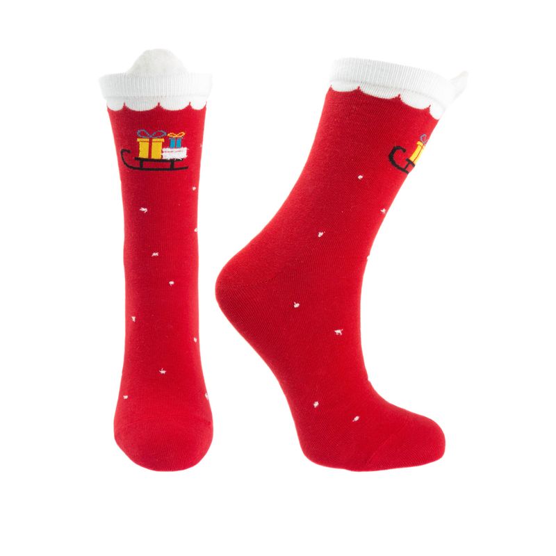 Fashion, accesorii si bijuterii - Femei - Lenjerie si pijamale femei - Sosete si ciorapi femei - Set unisex, 4 sosete fara cusatura, 95%bumbac 5% elastan, marime 36-41, motive de Craciun - SCR351 - Infinity.ro