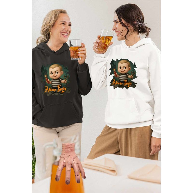 Fashion, accesorii si bijuterii - Femei - Imbracaminte femei - Hanorace femei - Hanorac Femei Familia Addams Pugsley Cimitir Dinamita Halloween Horror Cosplay, alb, marime 2XL - Infinity.ro
