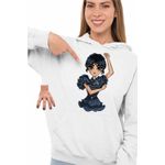 Fashion, accesorii si bijuterii - Femei - Imbracaminte femei - Hanorace femei - Hanorac Femei Familia Addams Wednesday Dans Horror Halloween Arte Scoala, alb, marime 2XL - Infinity.ro