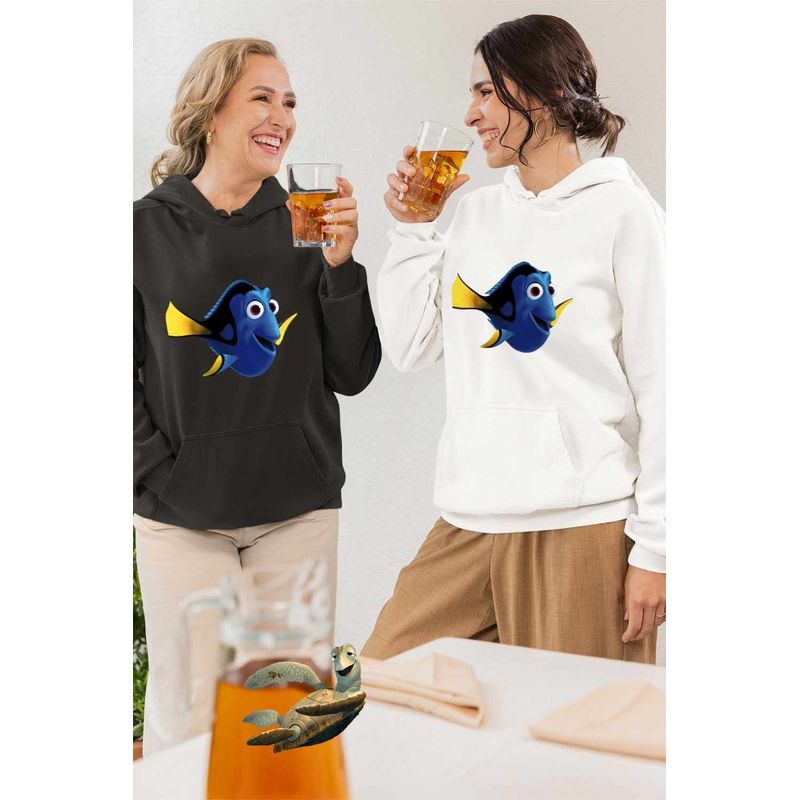 Fashion, accesorii si bijuterii - Femei - Imbracaminte femei - Hanorace femei - Hanorac Femei Finding Nemo Dory Dora Viata Marina, alb, marime 2XL - Infinity.ro