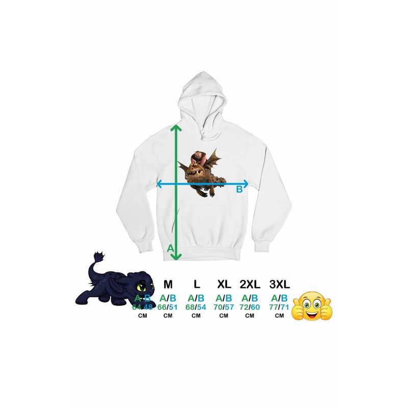 Fashion, accesorii si bijuterii - Femei - Imbracaminte femei - Hanorace femei - Hanorac Femei Fishtlegs Meatlug How to train your dragon, alb, marime 2XL - Infinity.ro