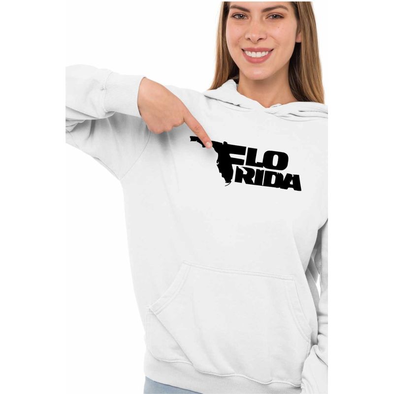 Fashion, accesorii si bijuterii - Femei - Imbracaminte femei - Hanorace femei - Hanorac Femei Flo Rida Hip Hop, alb, marime 2XL - Infinity.ro