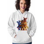 Fashion, accesorii si bijuterii - Femei - Imbracaminte femei - Hanorace femei - Hanorac Femei FNAF All Team Five Nights at Freddy Horror Halloween, alb, marime 2XL - Infinity.ro